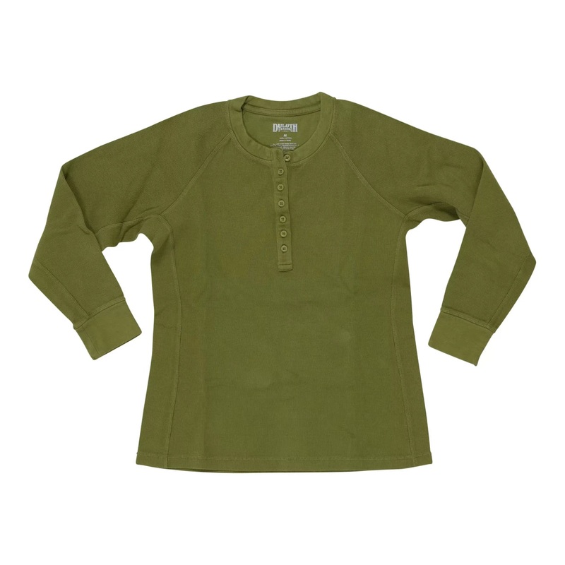 Duluth Trading Co. Burly Thermal Long Sleeve Henley - Women's