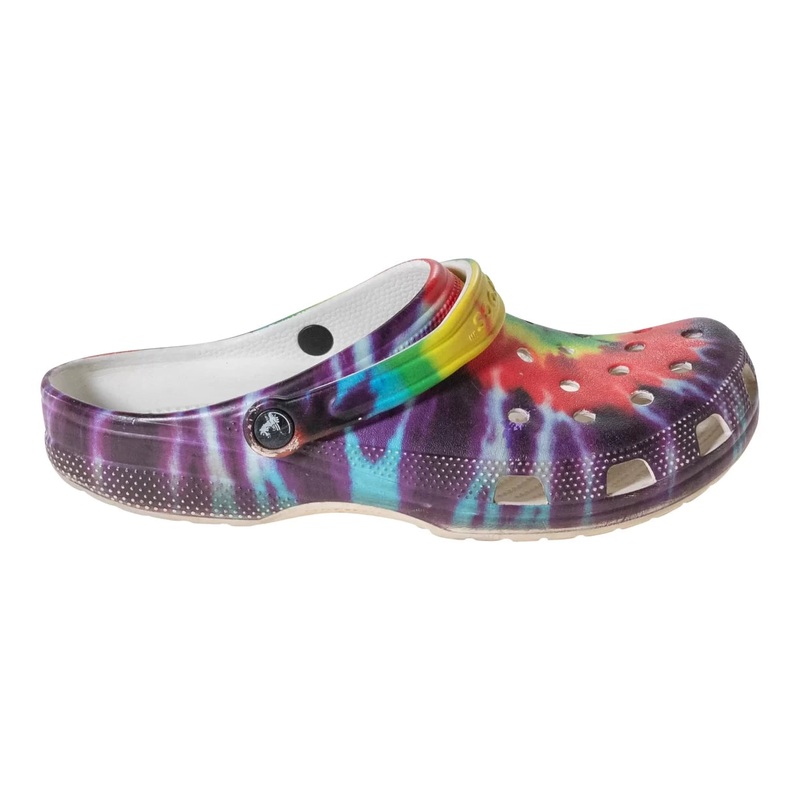 Crocs Classic Rainbow Tie-Dye Clogs - Men's