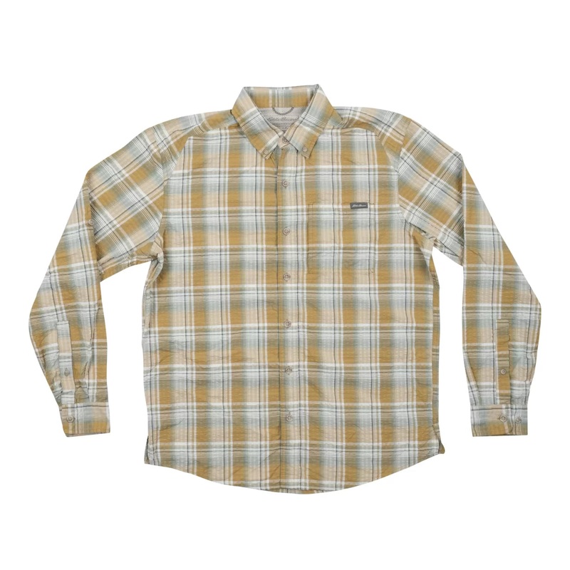 Eddie Bauer Pack It Seersucker Long-Sleeve Shirt - Men's
