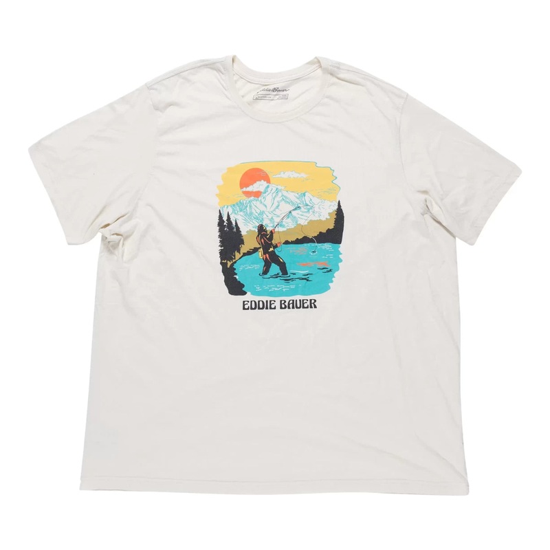Eddie Bauer Squatch Fisherman Graphic T-Shirt - Men's