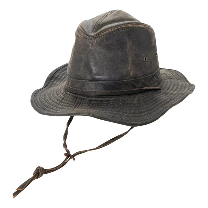 Dorfman Pacific  Boondocks Weathered Cotton Outback Cowboy Hat - Men's