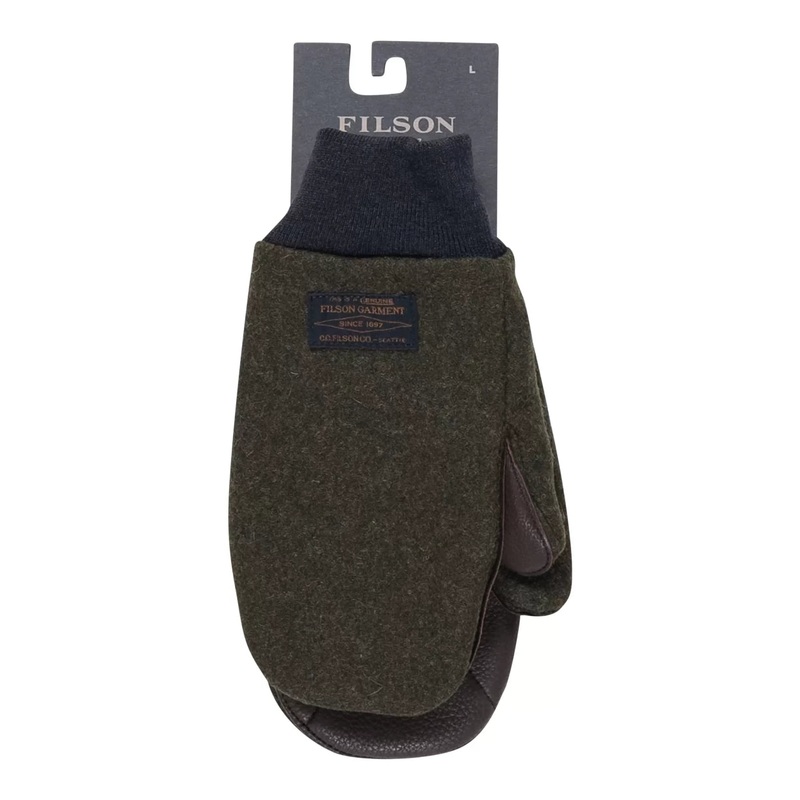 Filson Leather Palm Mackinaw Wool Mitten - Men's