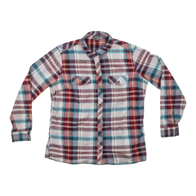 Eddie Bauer Plaid Long Sleeve Button Up Shirt - Women's